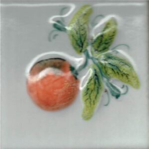 Piastrella cm 10×10 Bianco Venezia Luc.Dec.Limoni Mandarini