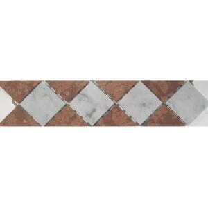 Freccia Marmo Rosso Asiago 7×28 lucido su rete