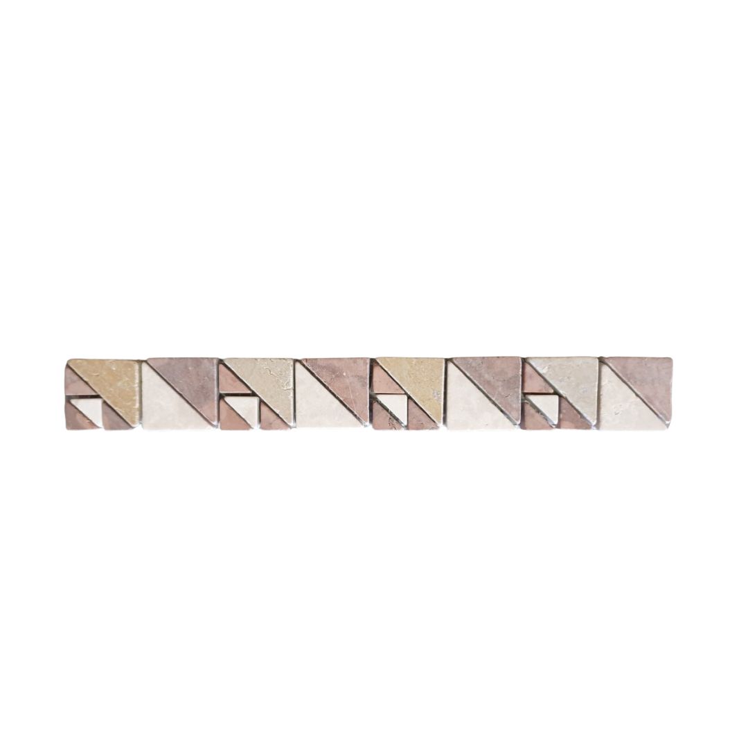 Greaca Caserta 3x24 cm senza trattamento marmo anticato naturale giallo rosso beige