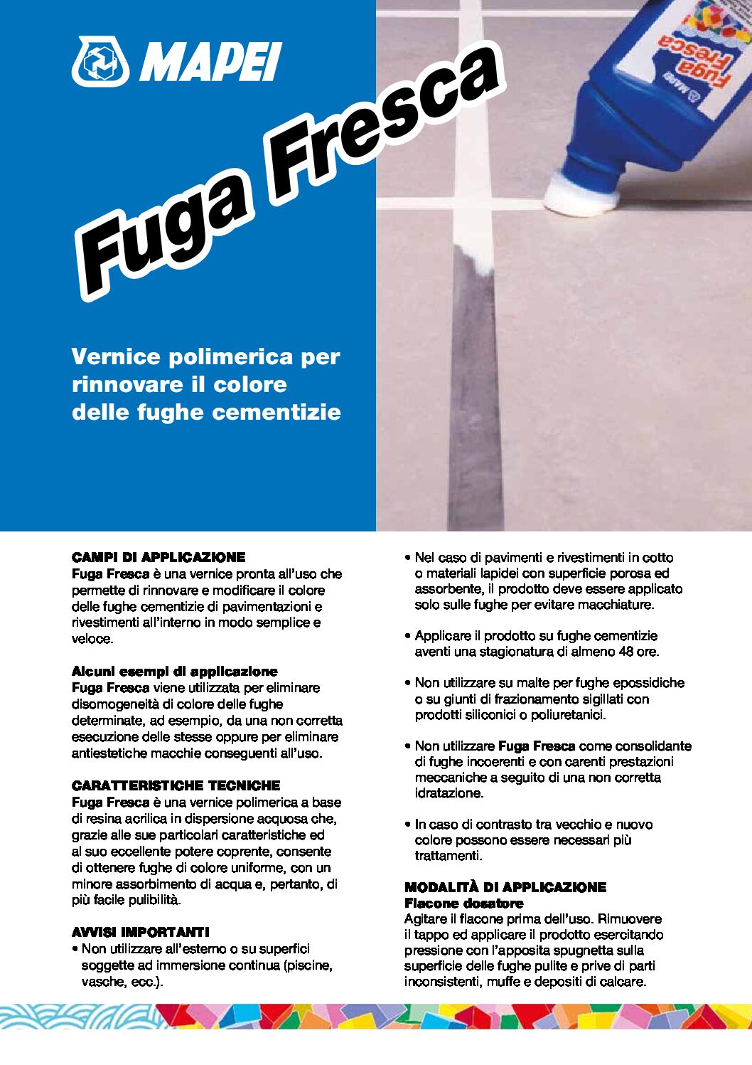 FUGA FRESCA KG.1 MAPEI 100 BIANCO PER RINNOVARE IL COLORE DELLE FUGHE