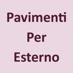 Pavimenti per esterno