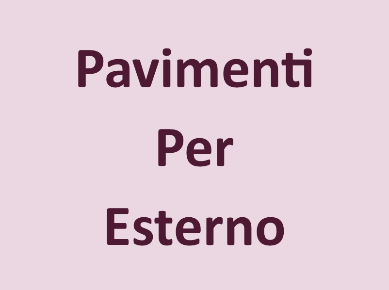 Pavimenti per esterno