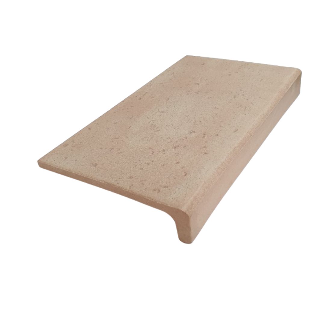 Piastrella Elemento a Elle 16.5x30x3,7 cm Rosa Antiche Pietre gres porcellanato